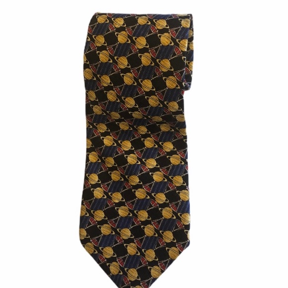 Christian Dior 100% silk abstract print pattern men’s workwear suiting tie - Picture 3 of 7